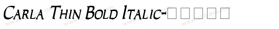 Carla Thin Bold Italic字体转换
